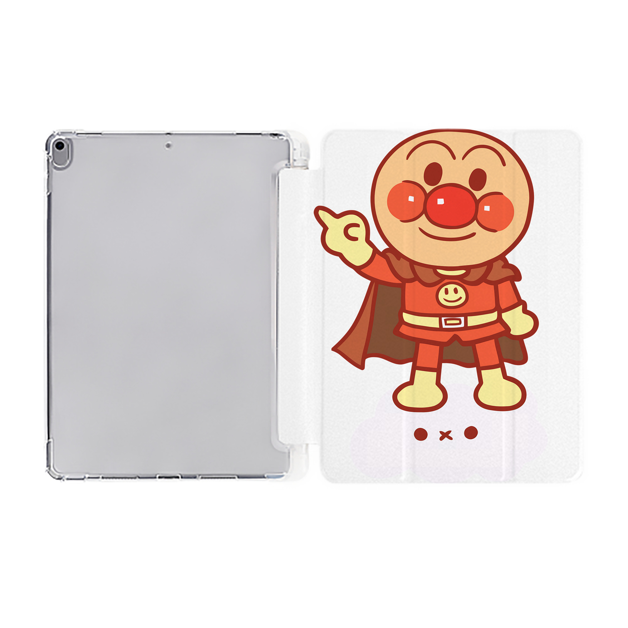 （画像用） アンパンマン Anpanman IPad ケース ペン収納付き 三つ折りスタンド PUレザー×シリコン 対応機種9.5/10.5/10.9インチ